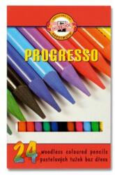 KOH-I-NOOR Színes ceruza készlet, henger alakú, famentes, KOH-I-NOOR "Progresso 8758/24", 24 különböző szín (TKOH8758) - jatekotthon
