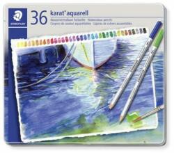 STAEDTLER Akvarell ceruza készlet, hatszögletű, fém doboz, STAEDTLER "Karat® aquarell 125", 36 különböző szín (TS125M36)