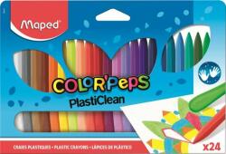 Maped Zsírkréta, MAPED "Color`Peps" PlastiClean, 24 különböző szín (IMA862013)