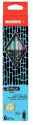 Kores Grafitceruza radírral, HB, háromszögletű, KORES "Style Cracked", vegyes metál színek (IK92813) - jatekotthon
