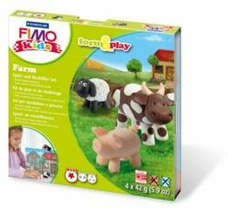 FIMO Gyurma készlet, 4x42 g, égethető, FIMO "Kids Form & Play", farm (FM803401LZ)