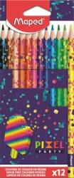 Maped Színes ceruza készlet, háromszögletű, MAPED "Pixel Party", 12 különböző szín (IMA862204) - jatekotthon