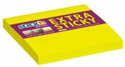 STICK N Öntapadó jegyzettömb, 76x76 mm, 90 lap, STICK N "Extra Sticky", neon sárga (SN21670) - jatekotthon
