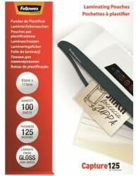 Fellowes Meleglamináló fólia, 125 mikron, 83x113 mm, fényes, 100 db, FELLOWES (IFW53071) - jatekotthon