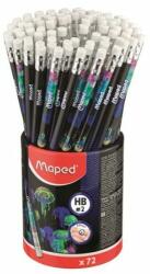 Maped Grafitceruza radírral, ceruzatartó, HB, háromszögletű, MAPED "Deepsea Paradise", 72 darab (IMA851810)