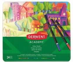 Derwent Színes ceruza készlet, fém doboz, DERWENT "Academy", 24 különböző szín (E2301938) - jatekotthon