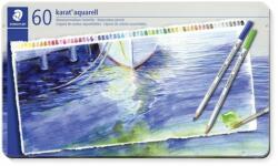 STAEDTLER Akvarell ceruza készlet, hatszögletű, fém doboz, STAEDTLER "Karat® aquarell 125", 60 különböző szín (TS125M60)