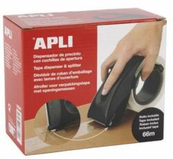 APLI Csomagolószalag adagoló, beépített pengével, csomagolószalaggal, APLI, fekete (LCA19647) - jatekotthon