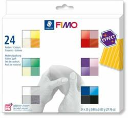FIMO Gyurma, készlet, 24x25 g, égethető, FIMO "Effect Colours" 24 különböző szín (FM8013C241)