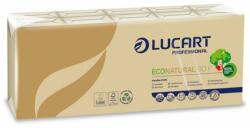 Lucart Papír zsebkendő, 4 rétegű, 10x9 db, LUCART "EcoNatural", barna (KHH660) - jatekotthon