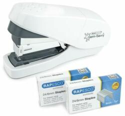 Rapesco Tűzőgép, 24/6, 35 lap, könnyített tűzés, antibakteriális, RAPESCO "ECO Less Effort", fehér (IR1689) - jatekotthon