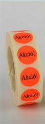Etikett, 20 mm kör, "AKCIÓ" felirattal, 1000 etikett/tekercs, piros (ISCK20AP) - jatekotthon