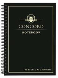 Concord Spirálfüzet, A5, vonalas, 70 lap, CONCORD, fekete (PUCO8959) - jatekotthon