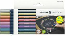 Schneider Metálfényű rollertoll készlet, 0, 4 mm, SCHNEIDER "Paint-It 050" 8 különböző szín (TSC050V8) - jatekotthon