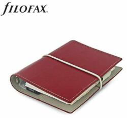 FILOFAX Kalendárium, gyűrűs, betétlapokkal, pocket méret, FILOFAX, "Domino", piros (NFX027849) - jatekotthon