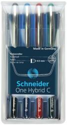 Schneider Rollertoll készlet, 0, 5 mm, SCHNEIDER "One Hybrid C", 4 szín (TSCOHC05K4) - jatekotthon