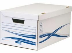 Fellowes Csapófedeles archiválókonténer, karton, nagy, FELLOWES "Bankers Box Basic", kék-fehér (IFW4460503)