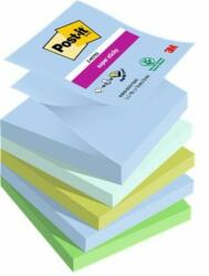 3M Öntapadó jegyzettömb, "Z", 76x76 mm, 5x90 lap, 3M POSTIT "Super Sticky Oasis", vegyes színek (LPR3305SSOAS) - jatekotthon