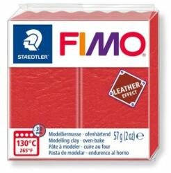 FIMO Gyurma, 57 g, égethető, FIMO "Leather Effect", dinnyepiros (FM8010249)