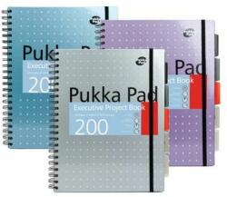 Pukka Pad Spirálfüzet, A4+, vonalas, 100 lap, PUKKA PAD "Metallic Project Book", vegyes szín (PUP6970) - jatekotthon