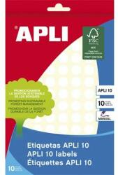 APLI Etikett, 10 mm kör, kézzel írható, APLI, 1260 etikett/csomag (LCA1625) - jatekotthon