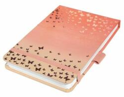 Sigel Jegyzetfüzet, exkluzív, 110x79 mm, pontrácsos, 79 lap, keményfedeles, SIGEL "Jolie" Butterfly Confetti Peach (SIJN346)