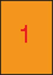 APLI Etikett, 210x297 mm, színes, APLI, neon narancs, 100 etikett/csomag (LCA11748) - jatekotthon