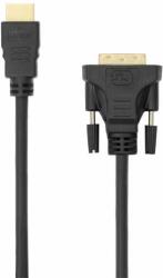 SBOX kábel, cable hdmi male - dvi (24+1) male 2 m HDMI-DVI-2/R (HDMI-DVI-2/R) - pepita