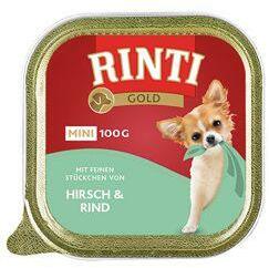 RINTI Dog Gold Mini kád szarvas+marha 100g
