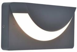 LUTEC LED lámpatest , oldalfali , 14W , meleg fehér , szürke , kültéri , IP54 , 5 év garanciával , LUTEC , LUPS (6402801118)