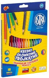 Astra Színes ceruza ASTRA háromszögletű hegyezővel 18 színű (312023001) - homeofficeshop