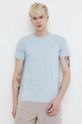 Abercrombie & Fitch pamut póló férfi, sima - kék S