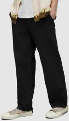 AllSaints nadrág vászonkeverékből HANBURY TROUSERS fekete, egyenes, MF080Y - fekete S