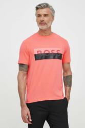 Boss Green t-shirt rózsaszín, férfi, nyomott mintás - rózsaszín S - answear - 22 890 Ft