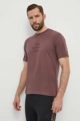 New Balance pamut póló lila, férfi, nyomott mintás, MT41519LIE - lila L
