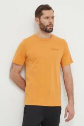 Peak Performance pamut póló narancssárga, férfi, sima - narancssárga M