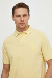 Ralph Lauren pamut póló sárga, nyomott mintás - sárga S - answear - 72 990 Ft