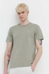 Abercrombie & Fitch pamut póló zöld, férfi, sima - zöld L - answear - 7 990 Ft