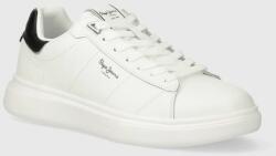 Pepe Jeans bőr sportcipő EATON BASIC fekete, PMS30981 - fehér Férfi 43