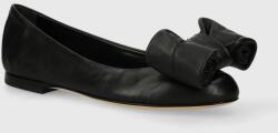 AGL bőr balerina cipő Milly Ribbon fekete, D544029PCSOFTY0000 - fekete Női 40