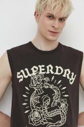 Superdry pamut póló szürke, férfi - szürke L - answear - 9 990 Ft