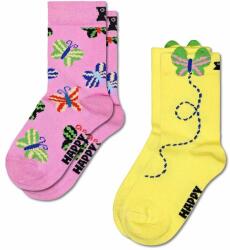 Happy Socks gyerek zokni Kids Butterfly Socks 2 pár sárga - sárga 22/24