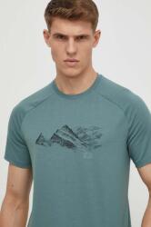 MAMMUT sportos póló Mountain zöld, nyomott mintás - zöld XL