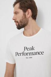 Peak Performance pamut póló fehér, férfi, nyomott mintás - fehér M