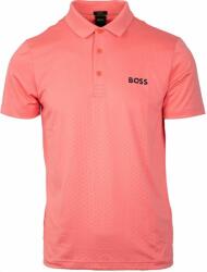 BOSS Férfi teniszpolo BOSS Paddytech Degradé-Jacquard Polo Shirt - open red