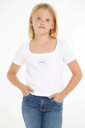 Calvin Klein gyerek pamut póló fehér - fehér 128 - answear - 16 990 Ft