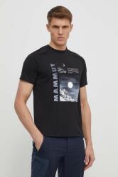 MAMMUT sportos póló Mountain fekete, nyomott mintás - fekete S