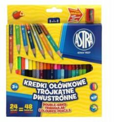 Astra Színes ceruza ASTRA duo ajándék hegyezővel 24 színű (312116004) - irodaszer