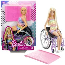 Mattel Papusa Barbie Blonda In Scaun Cu Rotile