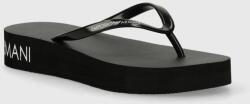 Emporio Armani Underwear flip-flop fekete, női, platformos, XVQS07 XN118 00002 - fekete Női 38